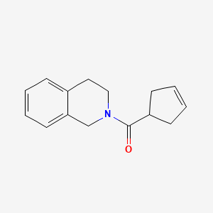 molecular formula C15H17NO B7621827 cyclopent-3-en-1-yl(3,4-dihydro-1H-isoquinolin-2-yl)methanone 