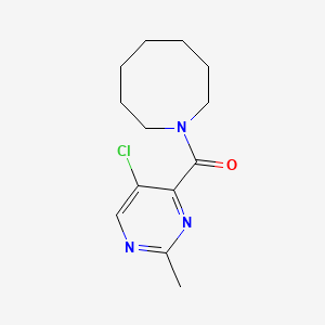 molecular formula C13H18ClN3O B7621897 Azocan-1-yl-(5-chloro-2-methylpyrimidin-4-yl)methanone 