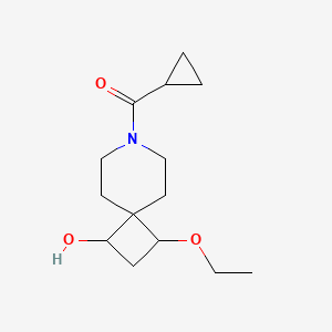 molecular formula C14H23NO3 B7622013 Cyclopropyl-(3-ethoxy-1-hydroxy-7-azaspiro[3.5]nonan-7-yl)methanone 