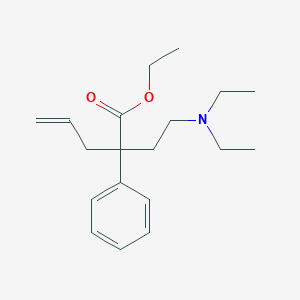 molecular formula C19H29NO2 B076221 ethyl 2-(2-diethylaminoethyl)-2-phenylpent-4-enoate CAS No. 14557-50-7