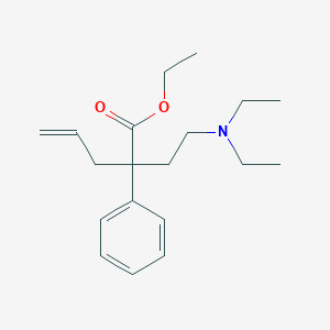 molecular formula C19H29NO2 B076221 4-Pentenoic acid, 2-(2-(diethylamino)ethyl)-2-phenyl-, ethyl ester CAS No. 14557-50-7