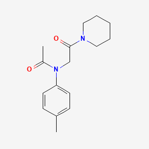 molecular formula C16H22N2O2 B7622169 N-(4-methylphenyl)-N-(2-oxo-2-piperidin-1-ylethyl)acetamide 