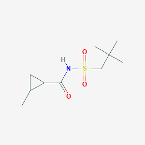 molecular formula C10H19NO3S B7622333 N-(2,2-dimethylpropylsulfonyl)-2-methylcyclopropane-1-carboxamide 