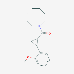 molecular formula C18H25NO2 B7622436 Azocan-1-yl-[2-(2-methoxyphenyl)cyclopropyl]methanone 