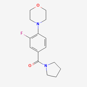 molecular formula C15H19FN2O2 B7622849 (3-Fluoro-4-morpholin-4-ylphenyl)-pyrrolidin-1-ylmethanone 