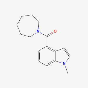 molecular formula C16H20N2O B7622916 Azepan-1-yl-(1-methylindol-4-yl)methanone 