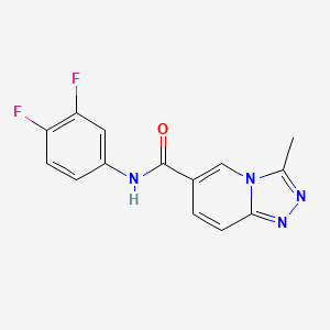 molecular formula C14H10F2N4O B7622926 N-(3,4-difluorophenyl)-3-methyl-[1,2,4]triazolo[4,3-a]pyridine-6-carboxamide 