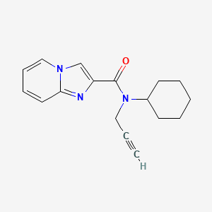 molecular formula C17H19N3O B7622959 N-cyclohexyl-N-prop-2-ynylimidazo[1,2-a]pyridine-2-carboxamide 
