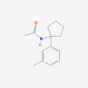 molecular formula C14H19NO B7622982 N-[1-(3-methylphenyl)cyclopentyl]acetamide 