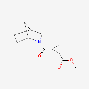molecular formula C12H17NO3 B7622997 Methyl 2-(2-azabicyclo[2.2.1]heptane-2-carbonyl)cyclopropane-1-carboxylate 
