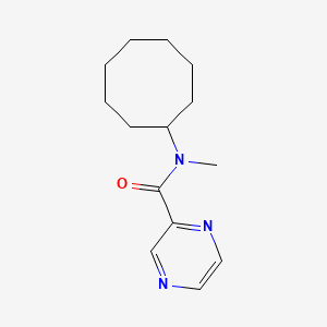 molecular formula C14H21N3O B7623146 N-cyclooctyl-N-methylpyrazine-2-carboxamide 