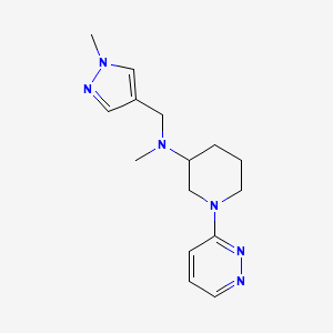 molecular formula C15H22N6 B7623265 N-methyl-N-[(1-methylpyrazol-4-yl)methyl]-1-pyridazin-3-ylpiperidin-3-amine 