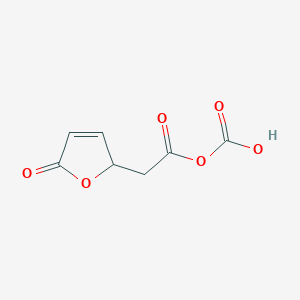 molecular formula C7H6O6 B076233 (5-Oxo-2,5-dihydrofuran-2-yl)acetyl hydrogen carbonate CAS No. 13249-46-2