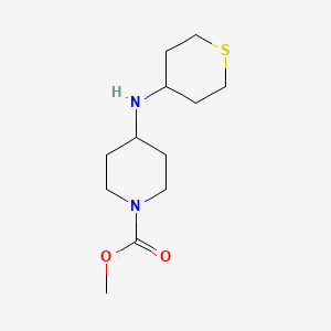 molecular formula C12H22N2O2S B7623494 Methyl 4-(thian-4-ylamino)piperidine-1-carboxylate 