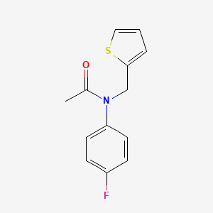 molecular formula C13H12FNOS B7623644 N-(4-fluorophenyl)-N-(thiophen-2-ylmethyl)acetamide 