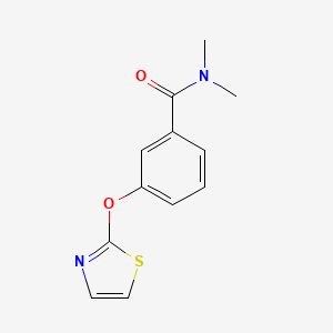 molecular formula C12H12N2O2S B7623648 N,N-dimethyl-3-(1,3-thiazol-2-yloxy)benzamide 