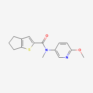 molecular formula C15H16N2O2S B7623848 N-(6-methoxypyridin-3-yl)-N-methyl-5,6-dihydro-4H-cyclopenta[b]thiophene-2-carboxamide 