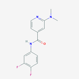 molecular formula C14H13F2N3O B7623916 N-(3,4-difluorophenyl)-2-(dimethylamino)pyridine-4-carboxamide 