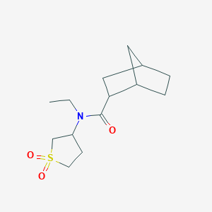 molecular formula C14H23NO3S B7624183 N-(1,1-dioxothiolan-3-yl)-N-ethylbicyclo[2.2.1]heptane-2-carboxamide 