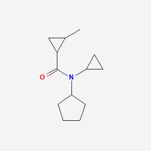 molecular formula C13H21NO B7624228 N-cyclopentyl-N-cyclopropyl-2-methylcyclopropane-1-carboxamide 