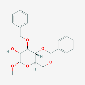 molecular formula C21H24O6 B076243 (4AR,6S,7R,8R,8aR)-8-(苄氧基)-6-甲氧基-2-苯基六氢吡喃并[3,2-d][1,3]二氧杂环-7-醇 CAS No. 14419-69-3