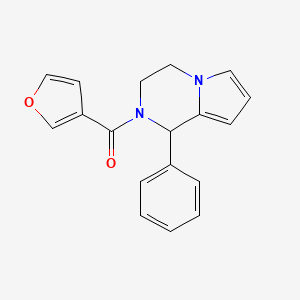 molecular formula C18H16N2O2 B7624357 furan-3-yl-(1-phenyl-3,4-dihydro-1H-pyrrolo[1,2-a]pyrazin-2-yl)methanone 
