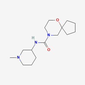 molecular formula C15H27N3O2 B7624636 N-(1-methylpiperidin-3-yl)-6-oxa-9-azaspiro[4.5]decane-9-carboxamide 