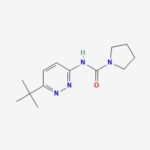 molecular formula C13H20N4O B7624668 N-(6-tert-butylpyridazin-3-yl)pyrrolidine-1-carboxamide 