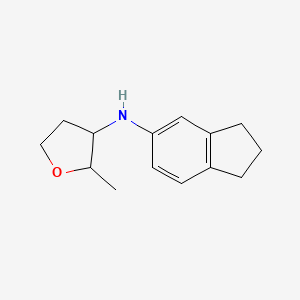 molecular formula C14H19NO B7624879 N-(2,3-dihydro-1H-inden-5-yl)-2-methyloxolan-3-amine 