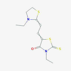 molecular formula C12H16N2OS3 B076250 4-Thiazolidinone, 3-ethyl-5-[2-(3-ethyl-2-thiazolidinylidene)ethylidene]-2-thioxo- CAS No. 10505-40-5