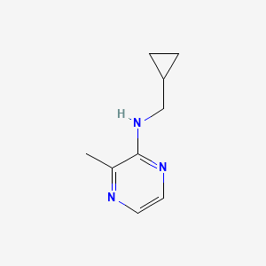 molecular formula C9H13N3 B7625270 N-(cyclopropylmethyl)-3-methylpyrazin-2-amine 