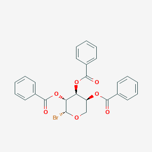 molecular formula C26H21BrO7 B076253 1-Bromo-1-deoxy-beta-L-arabinopyranose 2,3,4-tribenzoate CAS No. 14206-56-5