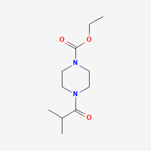 molecular formula C11H20N2O3 B7625718 Ethyl 4-(2-methylpropanoyl)piperazine-1-carboxylate 