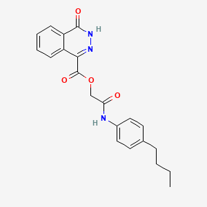 molecular formula C21H21N3O4 B7625754 [2-(4-butylanilino)-2-oxoethyl] 4-oxo-3H-phthalazine-1-carboxylate 
