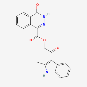 molecular formula C20H15N3O4 B7626358 [2-(2-methyl-1H-indol-3-yl)-2-oxoethyl] 4-oxo-3H-phthalazine-1-carboxylate 