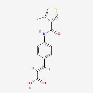 molecular formula C15H13NO3S B7627176 (E)-3-[4-[(4-methylthiophene-3-carbonyl)amino]phenyl]prop-2-enoic acid 
