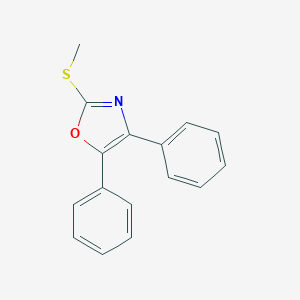 molecular formula C16H13NOS B076272 2-(Methylthio)-4,5-diphenyloxazole CAS No. 14725-35-0