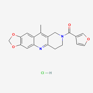 molecular formula C19H17ClN2O4 B7627207 furan-3-yl-(10-methyl-7,9-dihydro-6H-[1,3]benzodioxolo[5,6-b][1,6]naphthyridin-8-yl)methanone;hydrochloride 