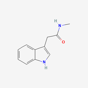 molecular formula C11H12N2O B7628155 2-(1H-indol-3-yl)-N-methylacetamide 