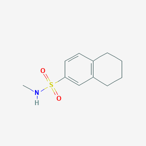 molecular formula C11H15NO2S B7628559 N-methyl-5,6,7,8-tetrahydronaphthalene-2-sulfonamide 