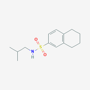 molecular formula C14H21NO2S B7628565 N-(2-methylpropyl)-5,6,7,8-tetrahydronaphthalene-2-sulfonamide 