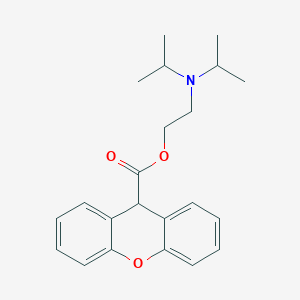 molecular formula C22H27NO3 B076306 2-[(二异丙基)氨基]乙基 9H-呫吨-9-羧酸酯 CAS No. 13347-41-6