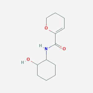 molecular formula C12H19NO3 B7631172 N-(2-hydroxycyclohexyl)-3,4-dihydro-2H-pyran-6-carboxamide 