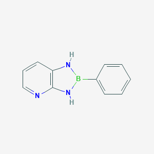 molecular formula C11H10BN3 B076313 1H-1,3,2-Diazaborolo(4,5-b)pyridine, 2,3-dihydro-2-phenyl- CAS No. 14320-98-0