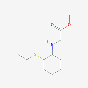 molecular formula C11H21NO2S B7631458 Methyl 2-[(2-ethylsulfanylcyclohexyl)amino]acetate 