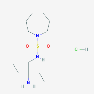 molecular formula C12H28ClN3O2S B7632463 N-(2-amino-2-ethylbutyl)azepane-1-sulfonamide;hydrochloride 