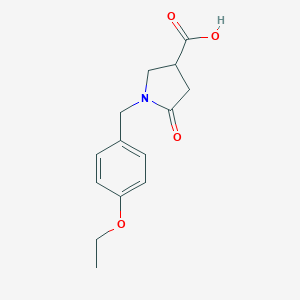 molecular formula C14H17NO4 B076327 1-[(4-Ethoxyphenyl)methyl]-5-oxopyrrolidine-3-carboxylic acid CAS No. 10413-45-3