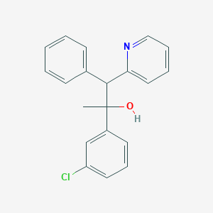 molecular formula C20H18ClNO B076328 2-(3-Chlorophenyl)-1-phenyl-1-pyridin-2-ylpropan-2-ol CAS No. 13997-39-2
