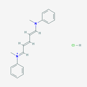 molecular formula C19H21ClN2 B076335 Methyl-[(2E,4E)-5-(N-methylanilino)penta-2,4-dienylidene]-phenylazanium;hydrochloride CAS No. 13984-07-1