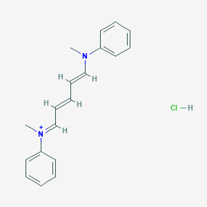 molecular formula C19H22ClN2+ B076335 Methyl-[(2E,4E)-5-(N-methylanilino)penta-2,4-dienylidene]-phenylazanium;hydrochloride CAS No. 13984-07-1